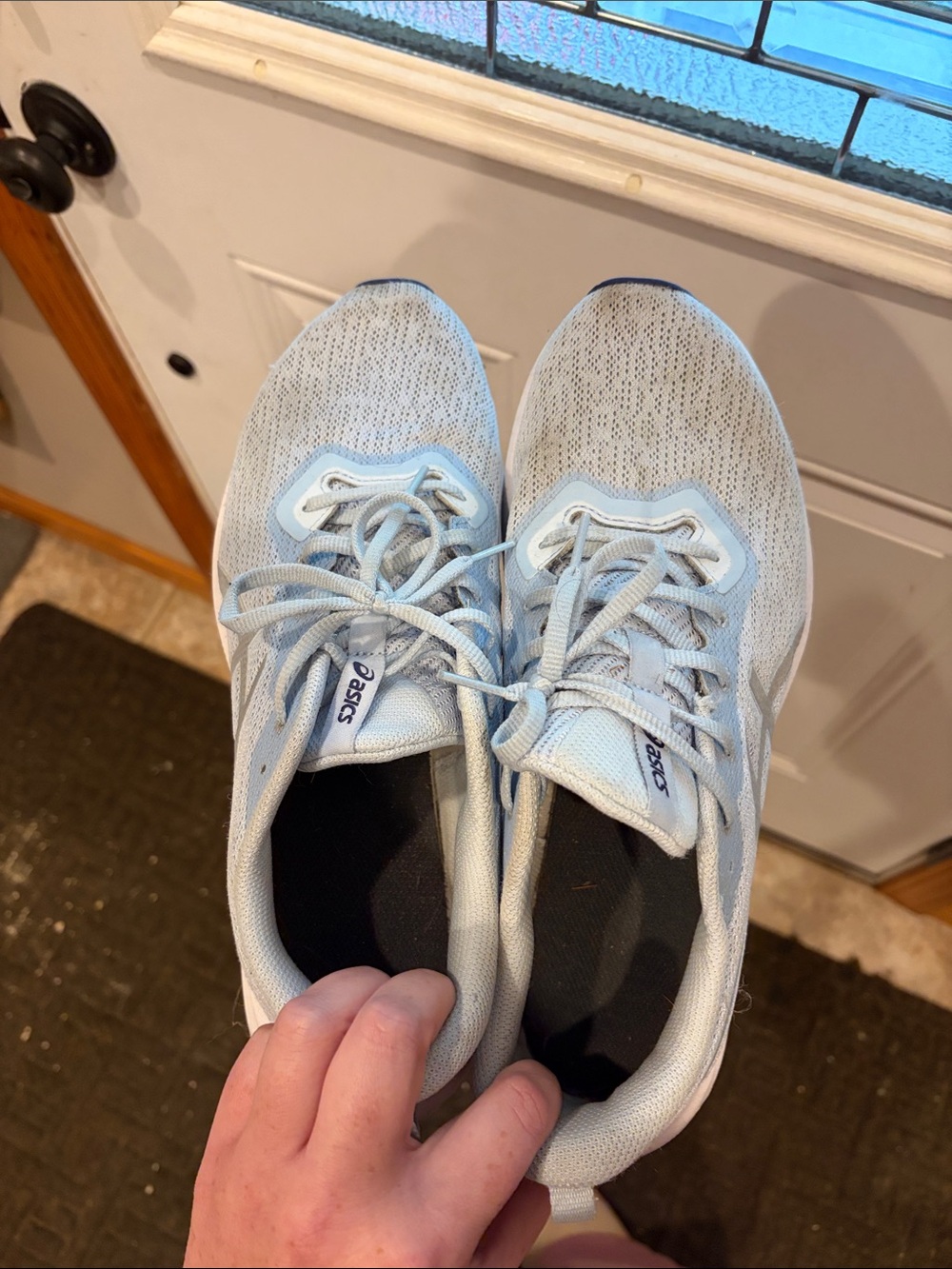 ASICS Light Blue Mesh Athletic Sneakers